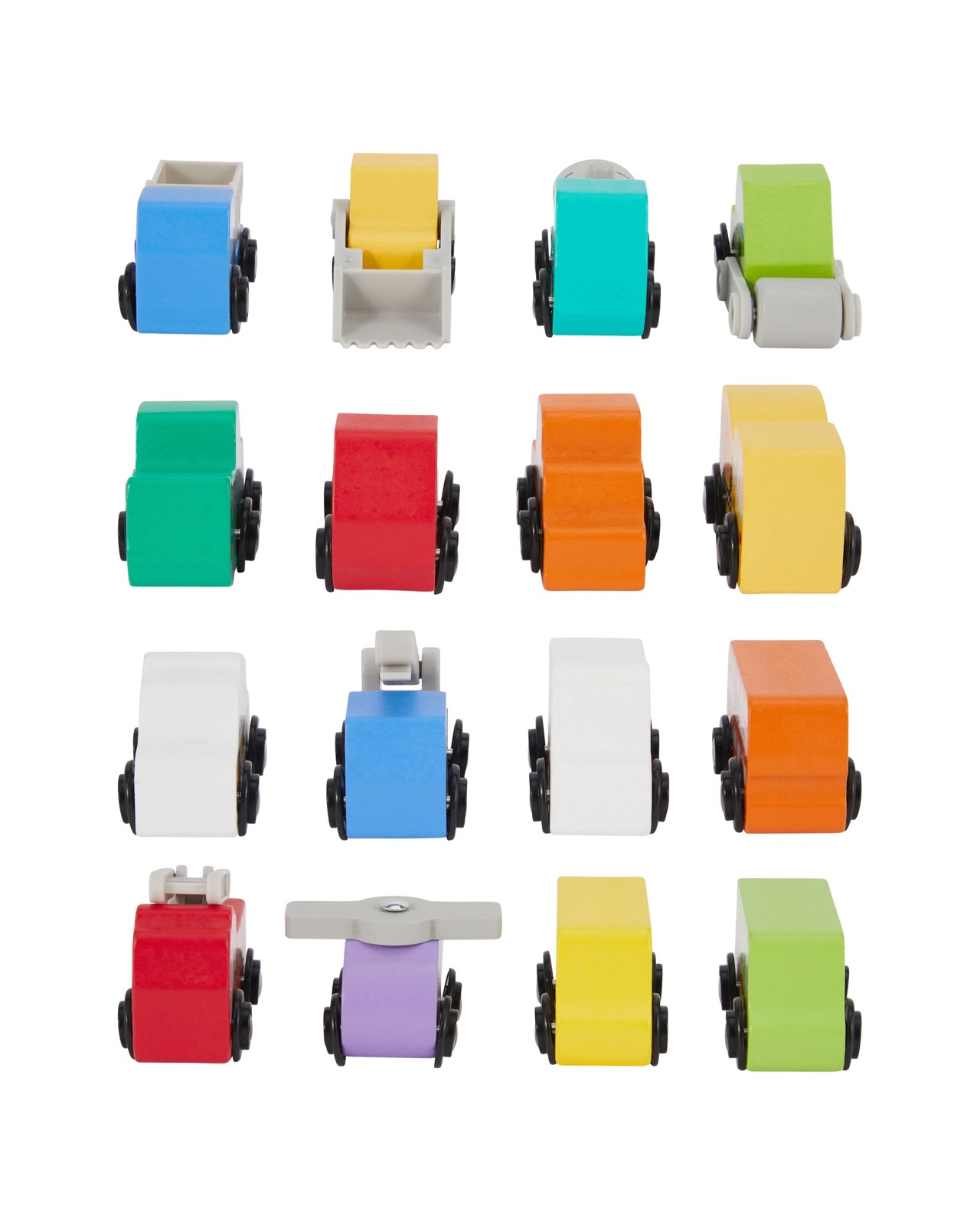 8 Pack Wooden Vehicle, Assorted - Anko 4 of 5