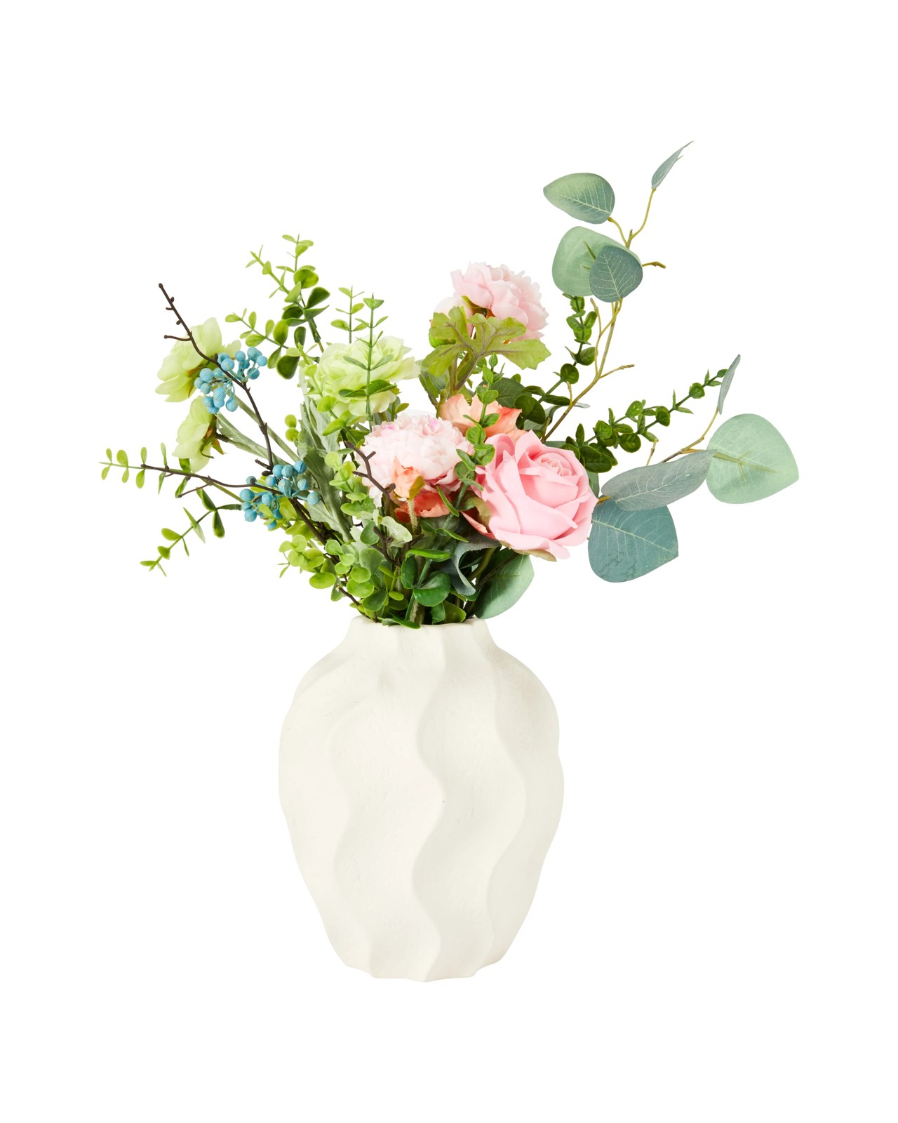 Anko Textured Wavy Ceramic Vase 2 of 5