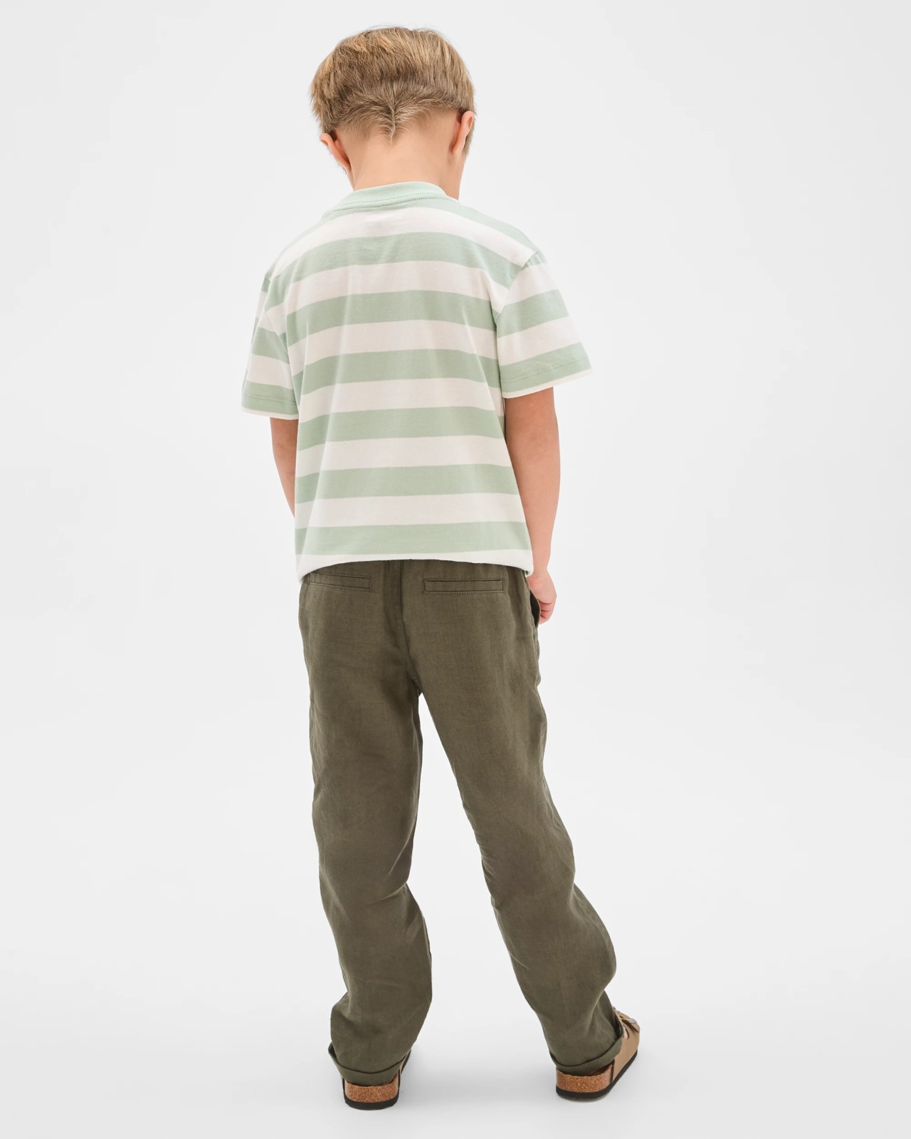 European Linen Full Length Pants - Khaki 3 of 5