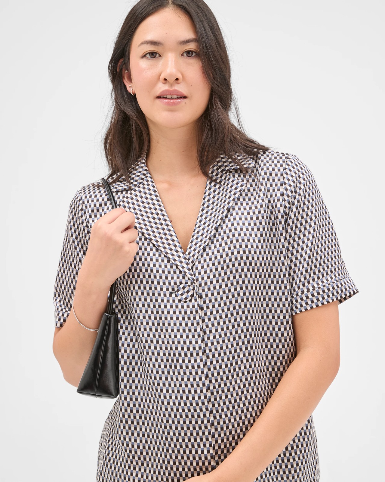 Preview Short Sleeve Satin Shirt 4 of 6