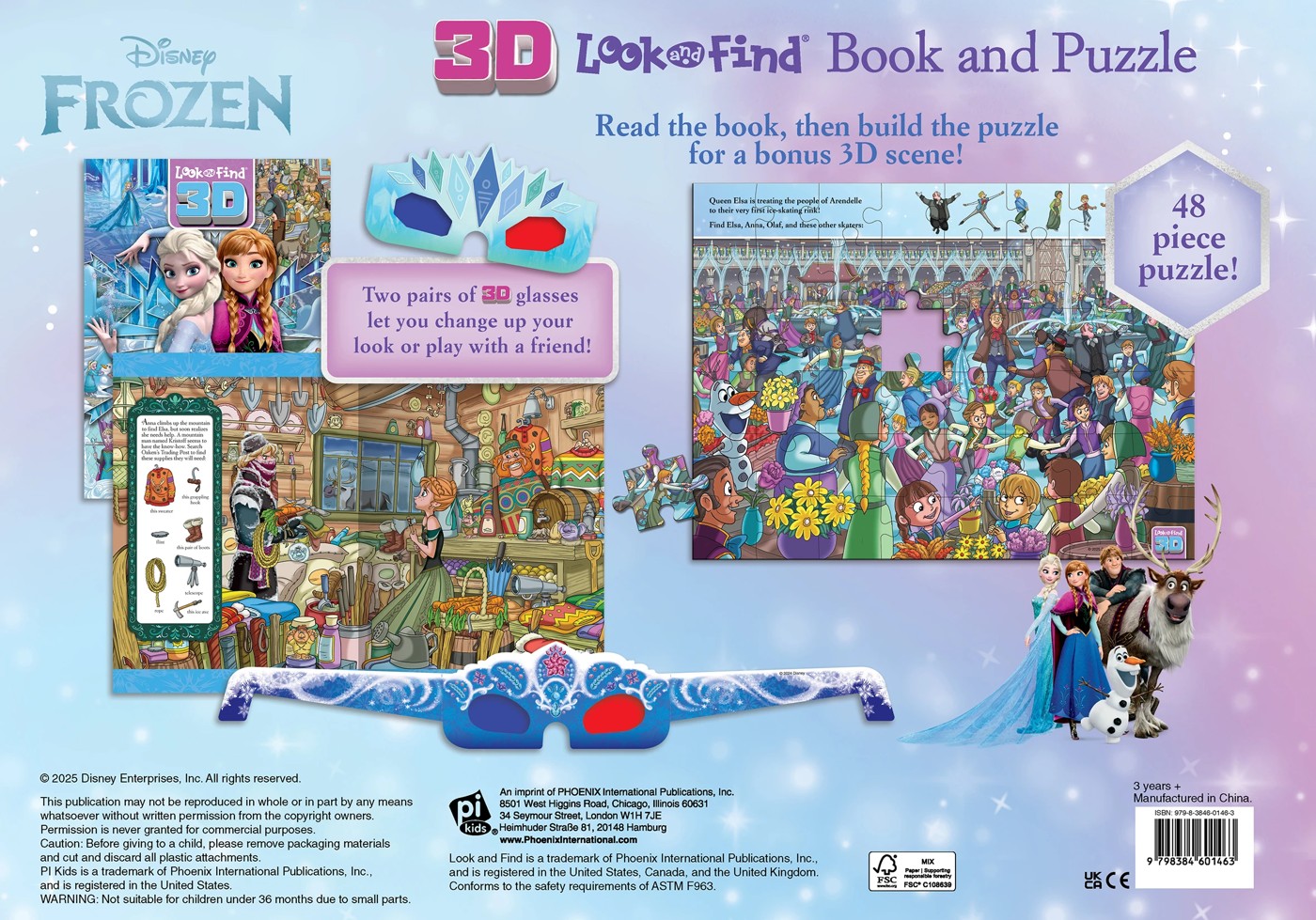 Disney Frozen: 3D Look and Find Book and Puzzle Set 3 of 5