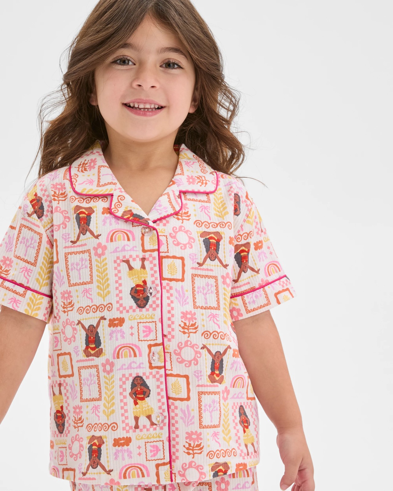 Disney Australian Cotton Younger Girls Pyjama Set - Moana Multi 2 of 6