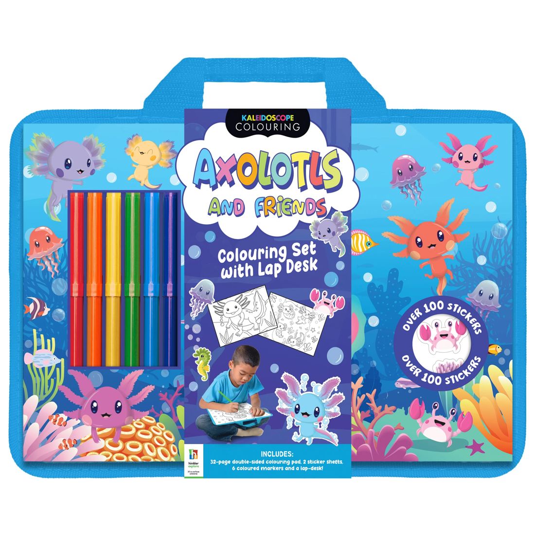 Axolotls And Friends Colouring Set With Lap Desk Target Australia