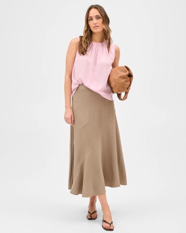 Preview Panelled Midi Skirt