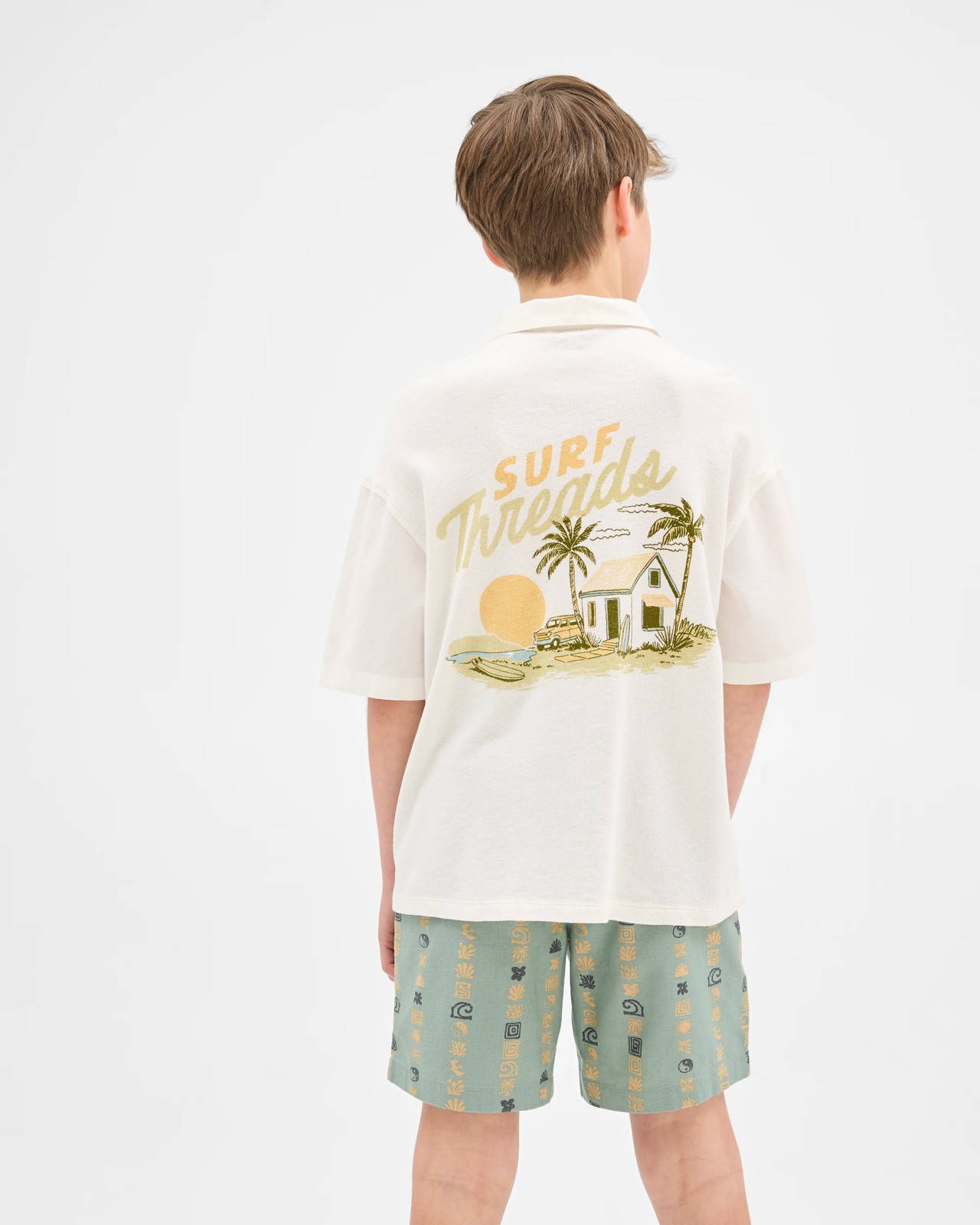 Cotton Short Sleeve Textured Shirt 3 of 6