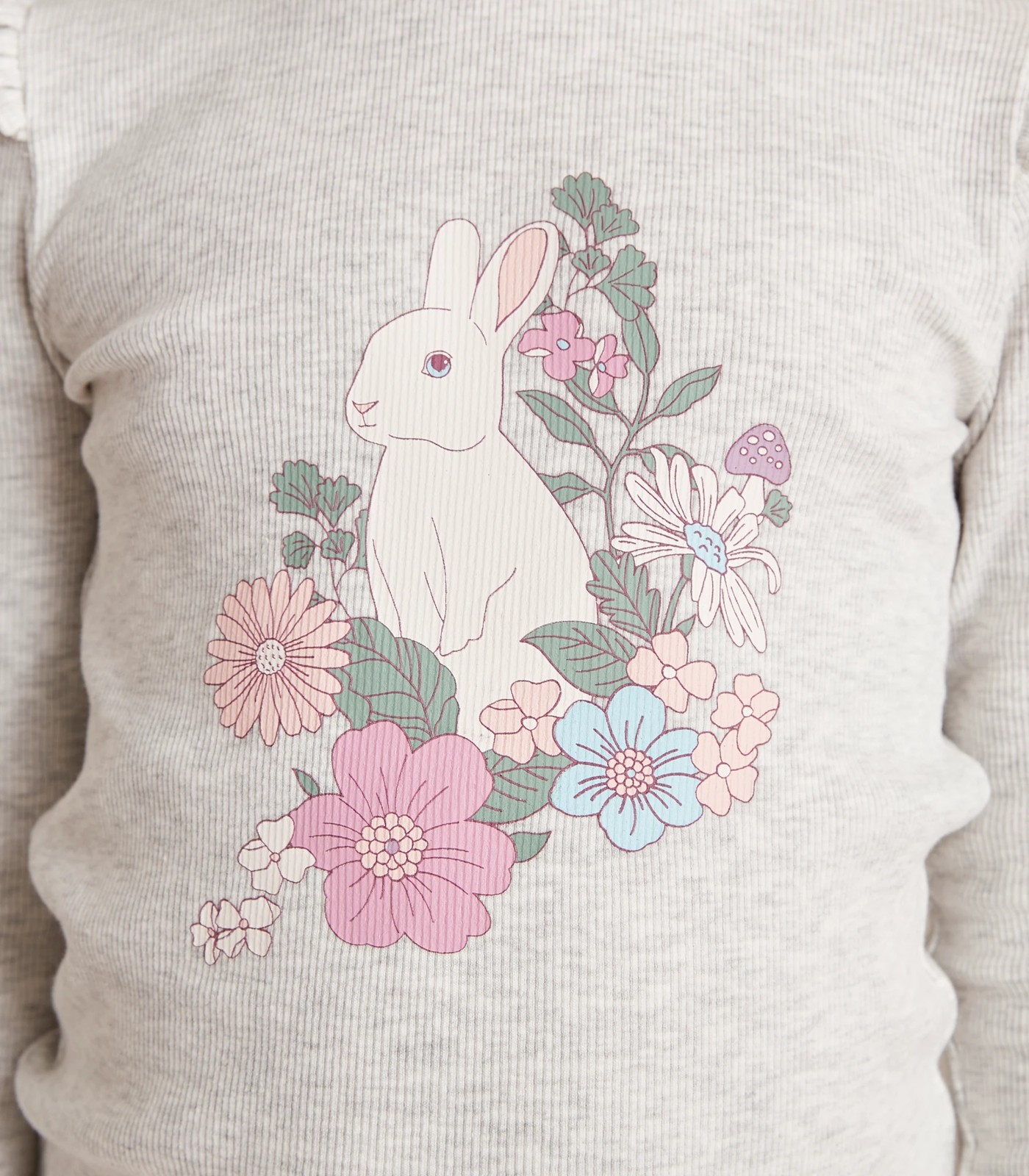 Organic Cotton Rib Bunny Pyjama Set | Target Australia