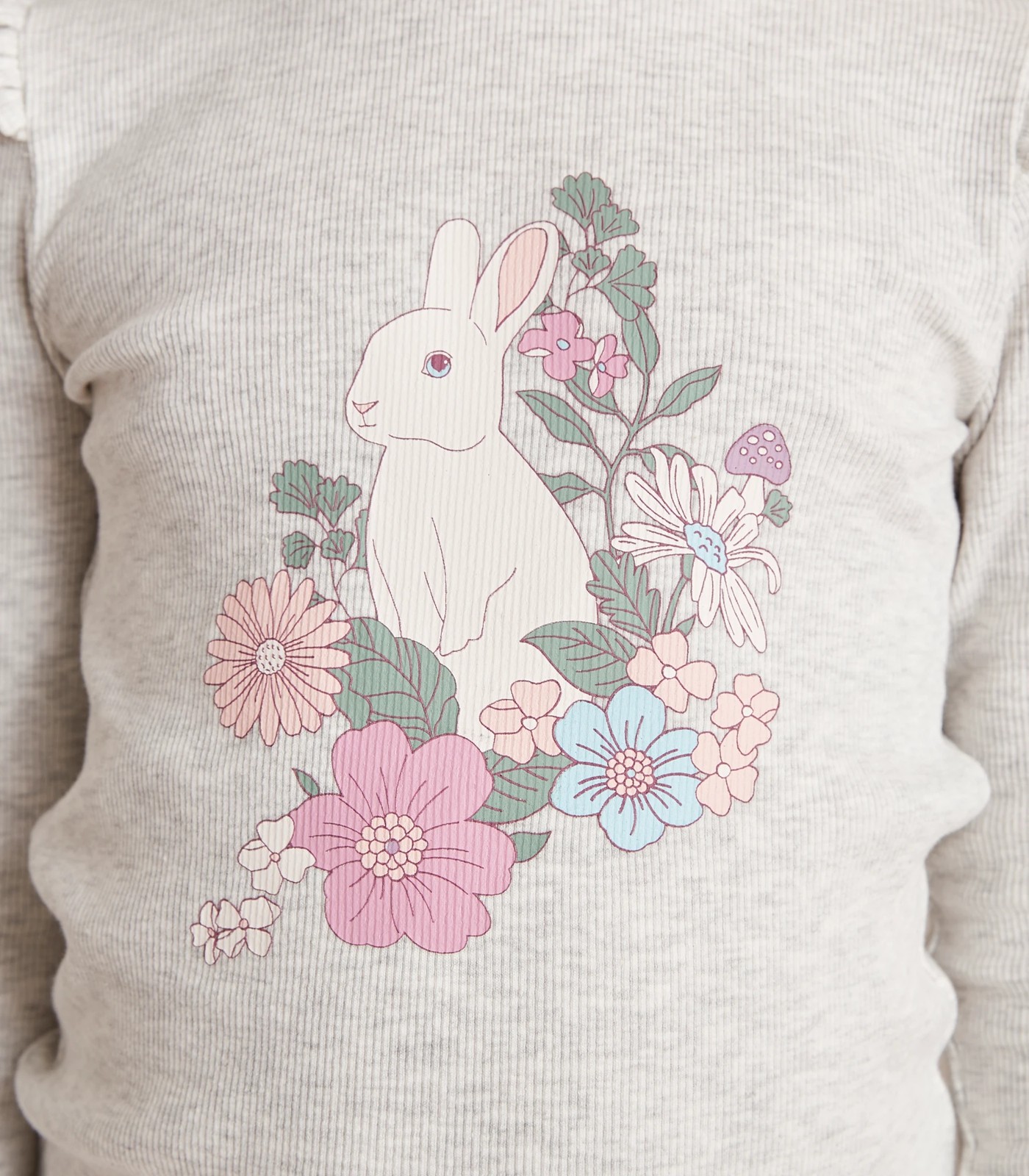 Organic Cotton Rib Bunny Pyjama Set 2 of 5