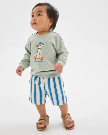 Baby Organic Cotton Jumper and Shorts Set