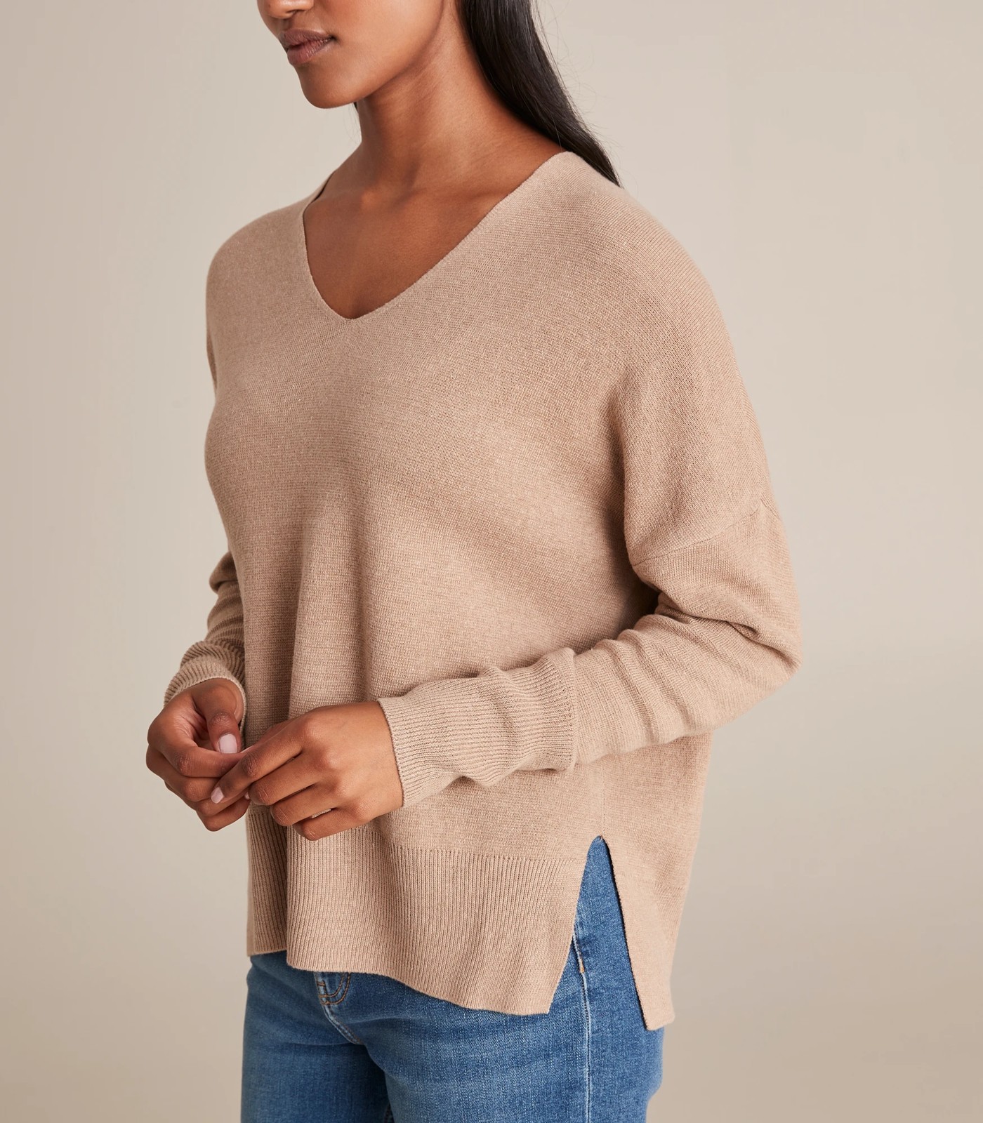 Linen Blend Knit Lounge Jumper 3 of 5