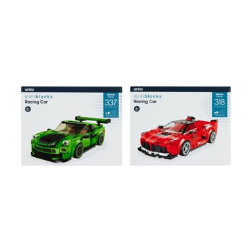 Mini Blocks Vehicle Series: Racing Car Playset, Assorted - Anko