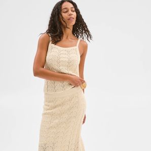 Australian Cotton Knitted A-Line Crochet Skirt