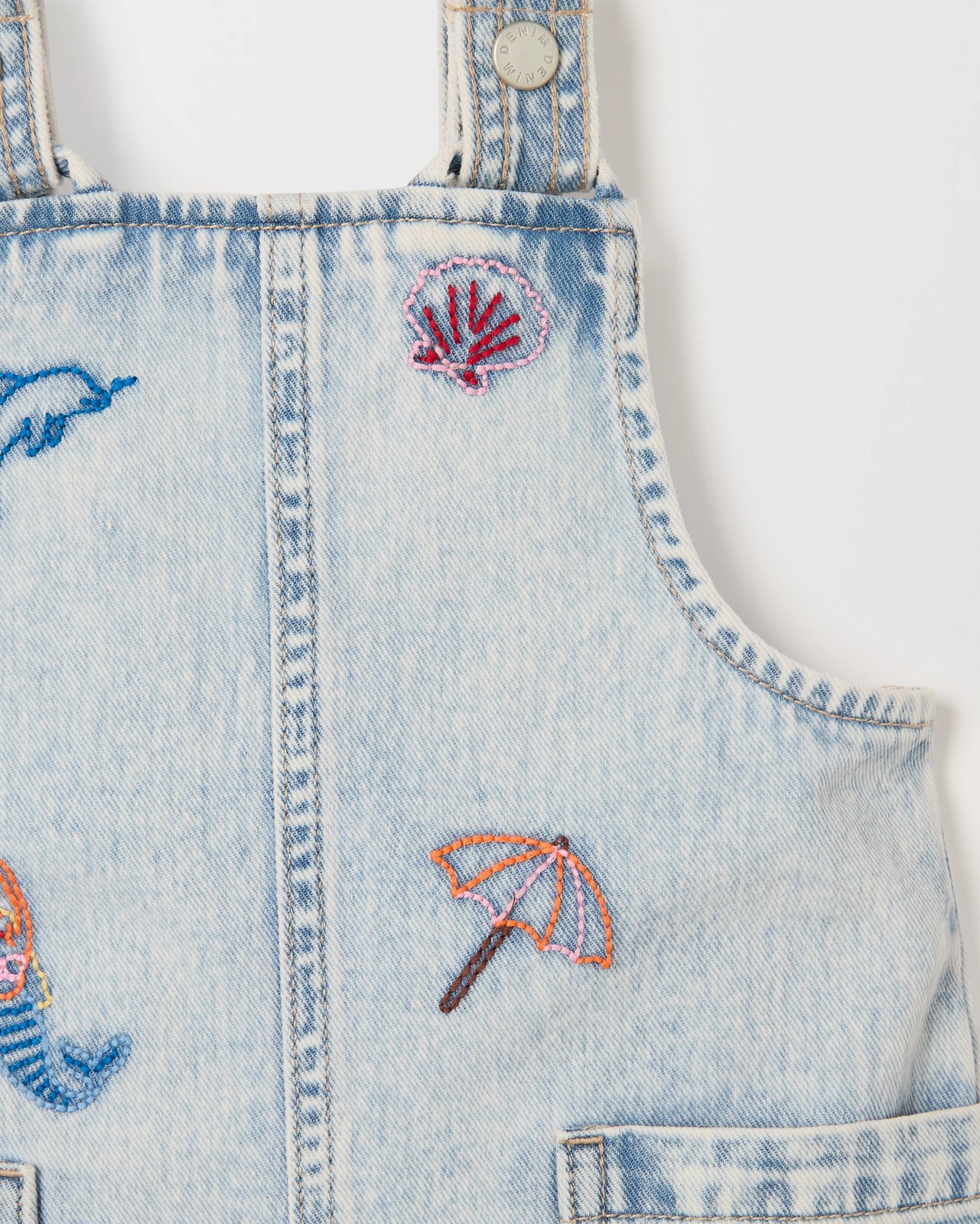 Cotton Sleeveless Denim Playsuit 2 of 2