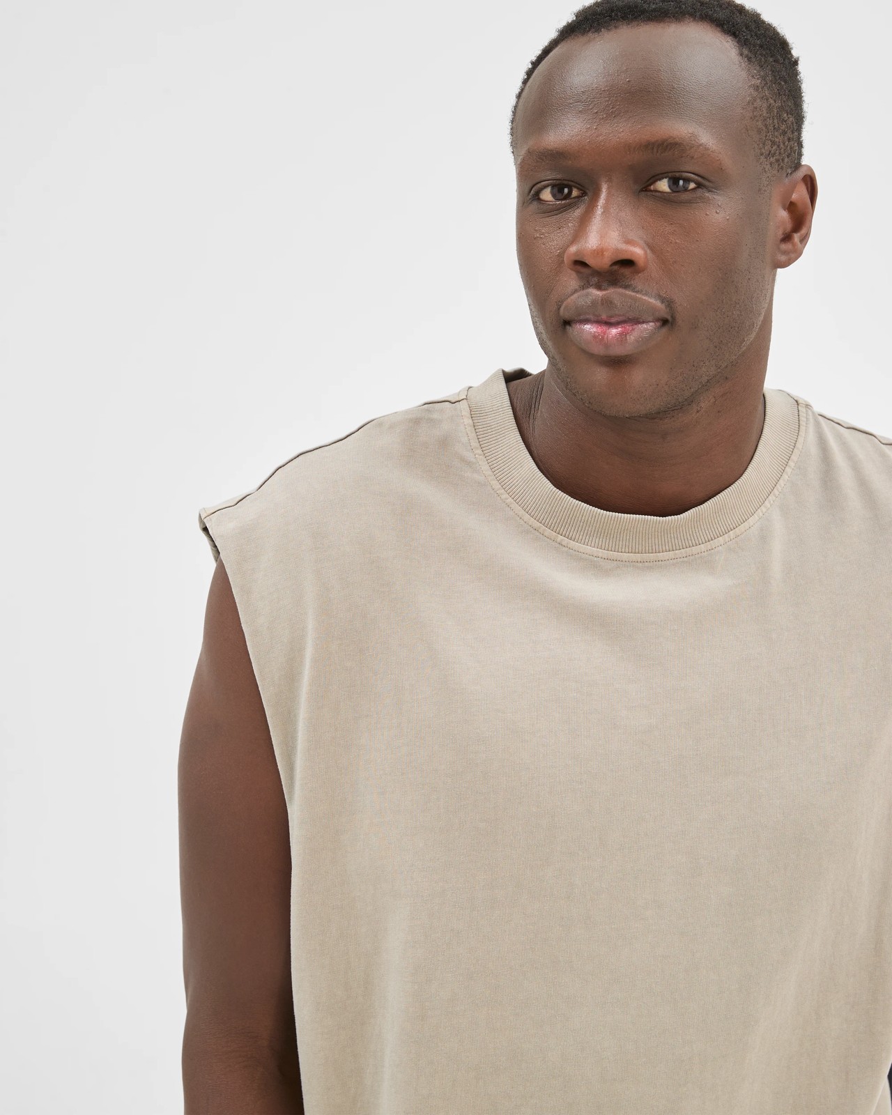 Commons Australian Cotton Heavyweight Muscle Tank Top - Elephant Grey 3 of 5