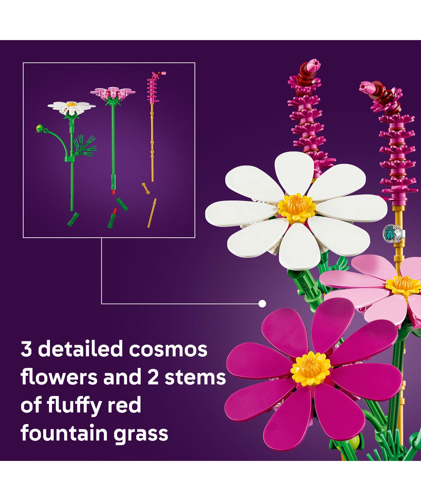 LEGO® Botanicals Cosmos Flowers 11514 3 of 6