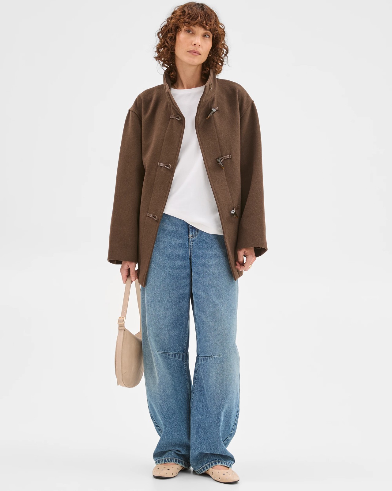 Tie Waist Duffle Coat - Coffee Bean 2 of 5