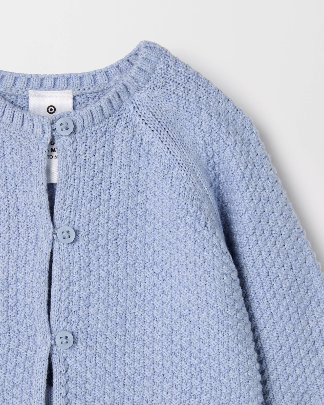 Baby Organic Cotton Cardigan, Pants and Bootie Knit Set - Blue 3 of 3