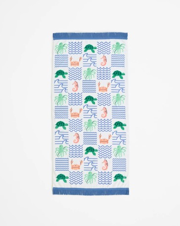 Kids Beach Towel - Kai Blue