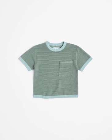 Australian Cotton Knit T-shirt with Pocket
