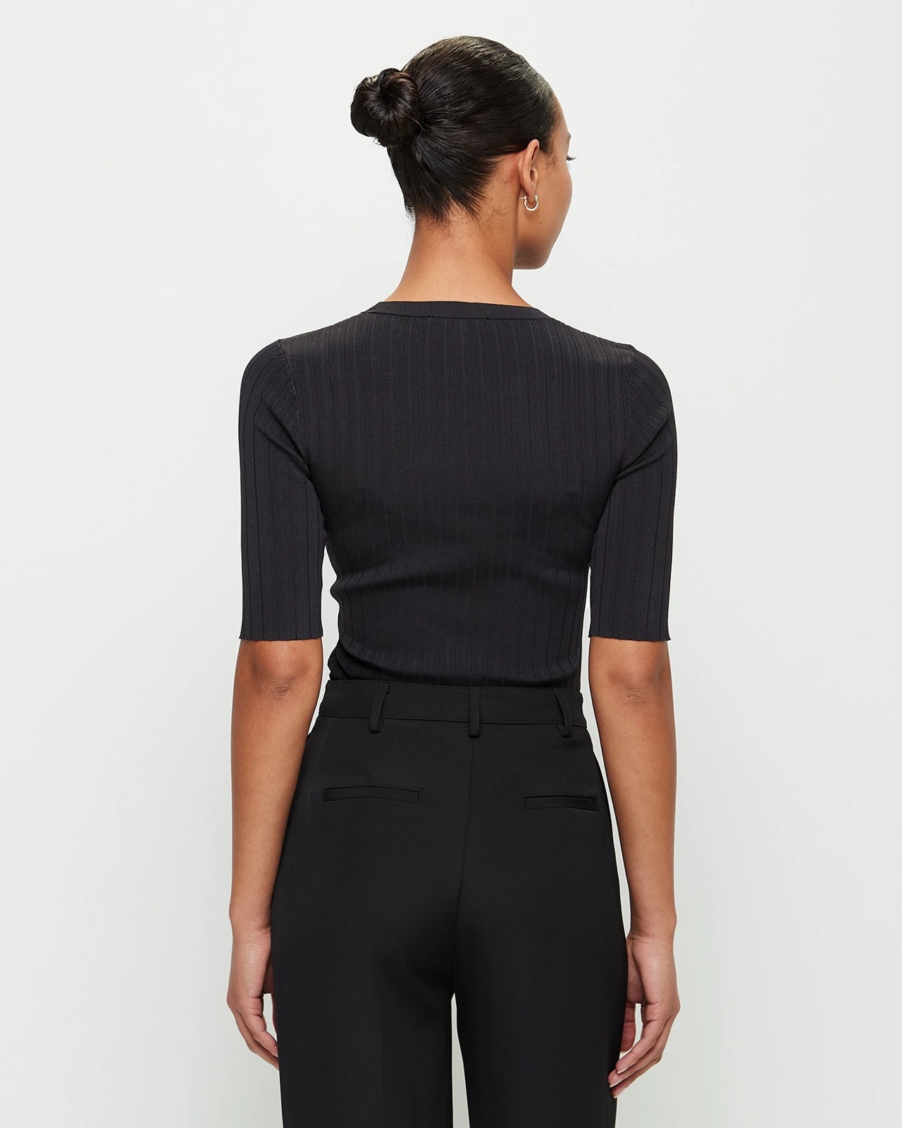 Fashion Boat Neck Rib Top - Preview 4 of 6