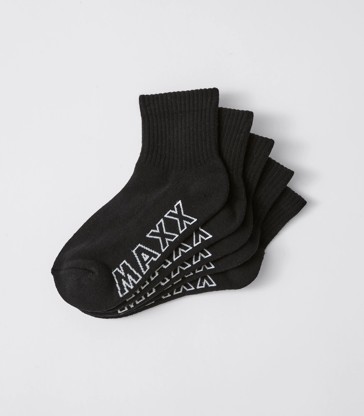5 Pack Maxx Quarter Crew Sock