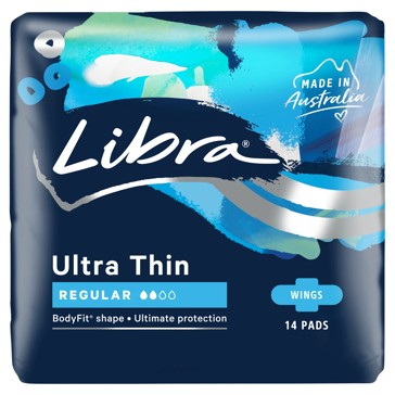 Libra Ultra Thin Regular Pads - 14 Pack