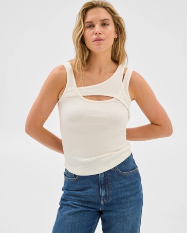 Australian Cotton Double Layer Ribbed Tank Top - Lily Loves
