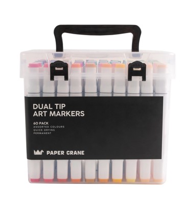 Paper Crane Dual Tip Markers 60 Pack