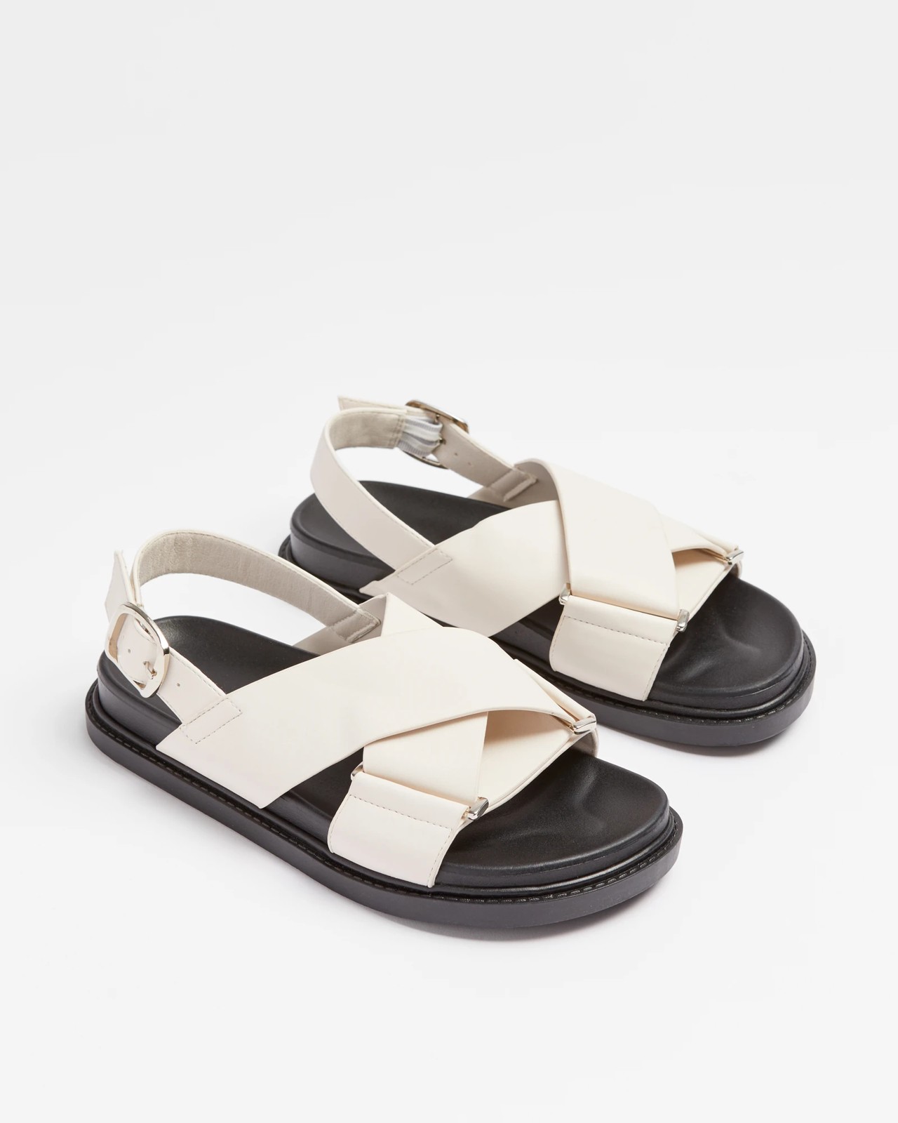 Womens Crossover Moulded Sandal - Maria - Off White | Target Australia