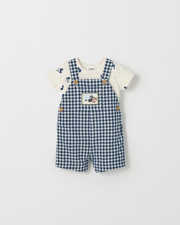 Licensed Disney Cotton Rich Baby Shortall Set