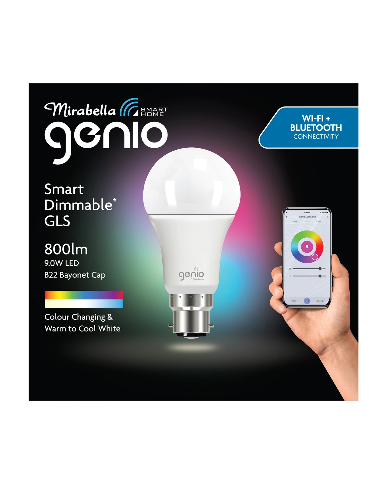 Mirabella Genio Wi-Fi Dimmable 9W LED Bulb 2 of 6
