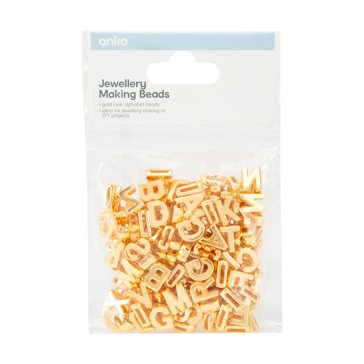 Jewellery Making Beads  Gold Look - Anko