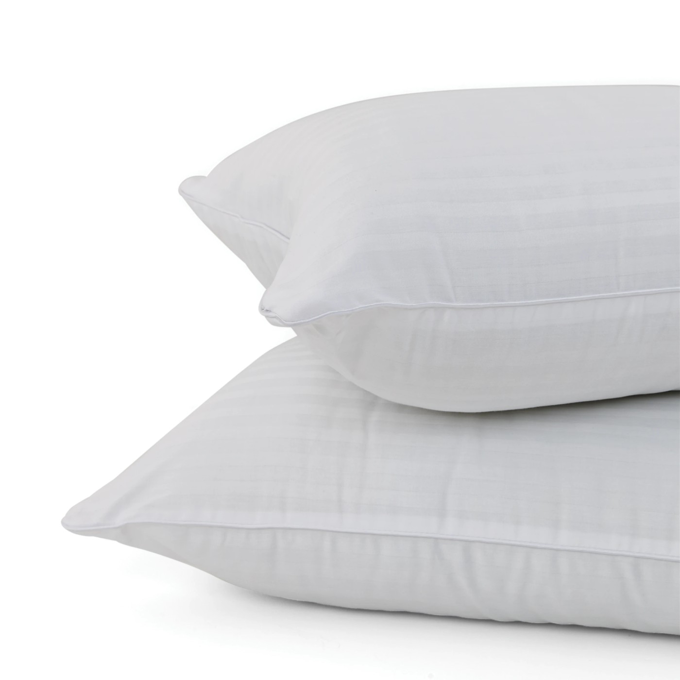 Anko 2 Pack Sateen Stripe Comfort Pillows, High Profile - White 5 of 6