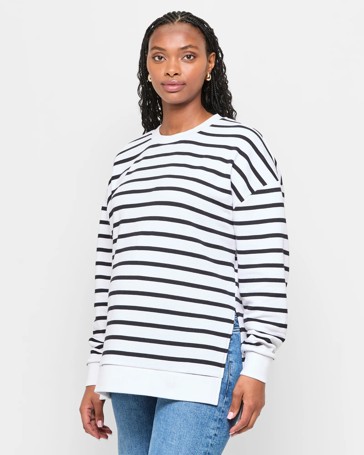 Maternity Australian Cotton Side Split Sweat Top