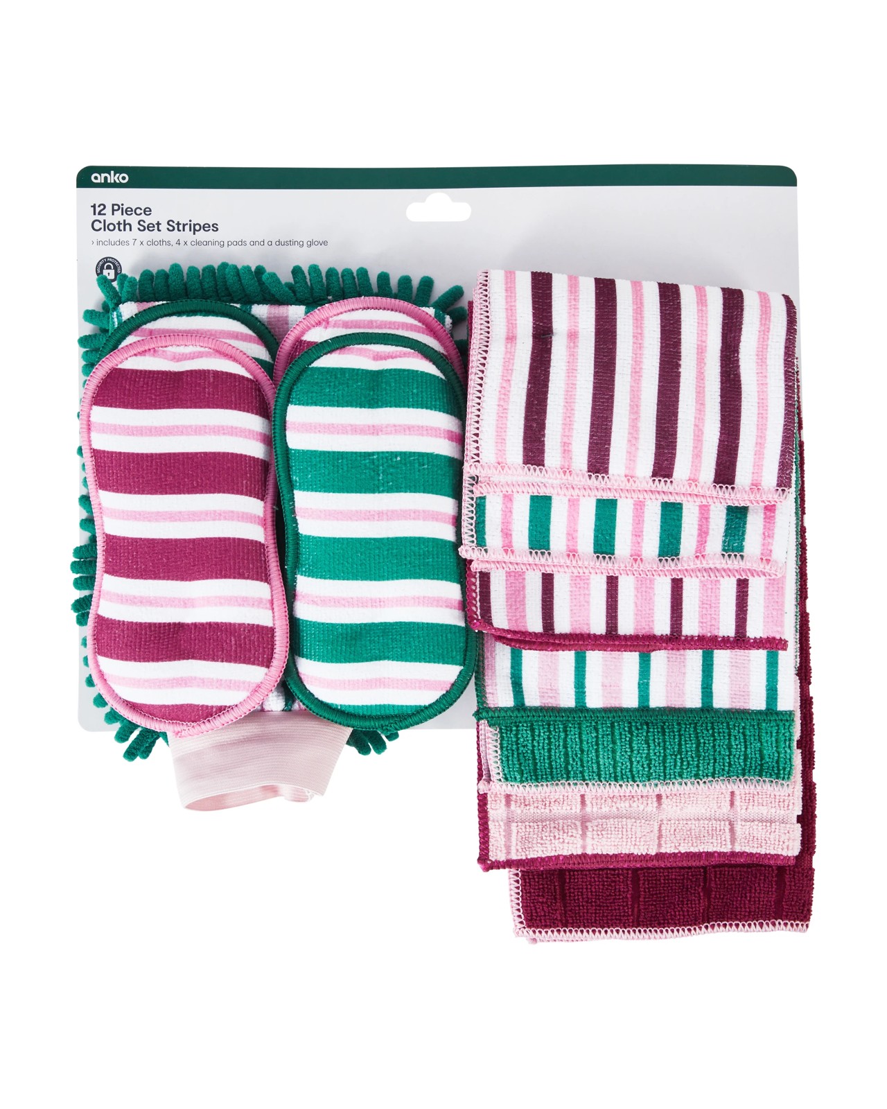 Anko 12 Pieces Cloth Set - Stripe 6 of 6
