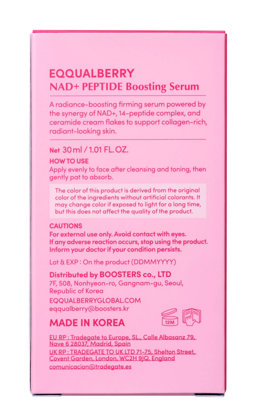 EQQUALBERRY Nad Peptid Serum 30ml 3 of 4