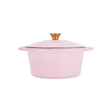 Anko 4L Cast Iron Casserole - Pink