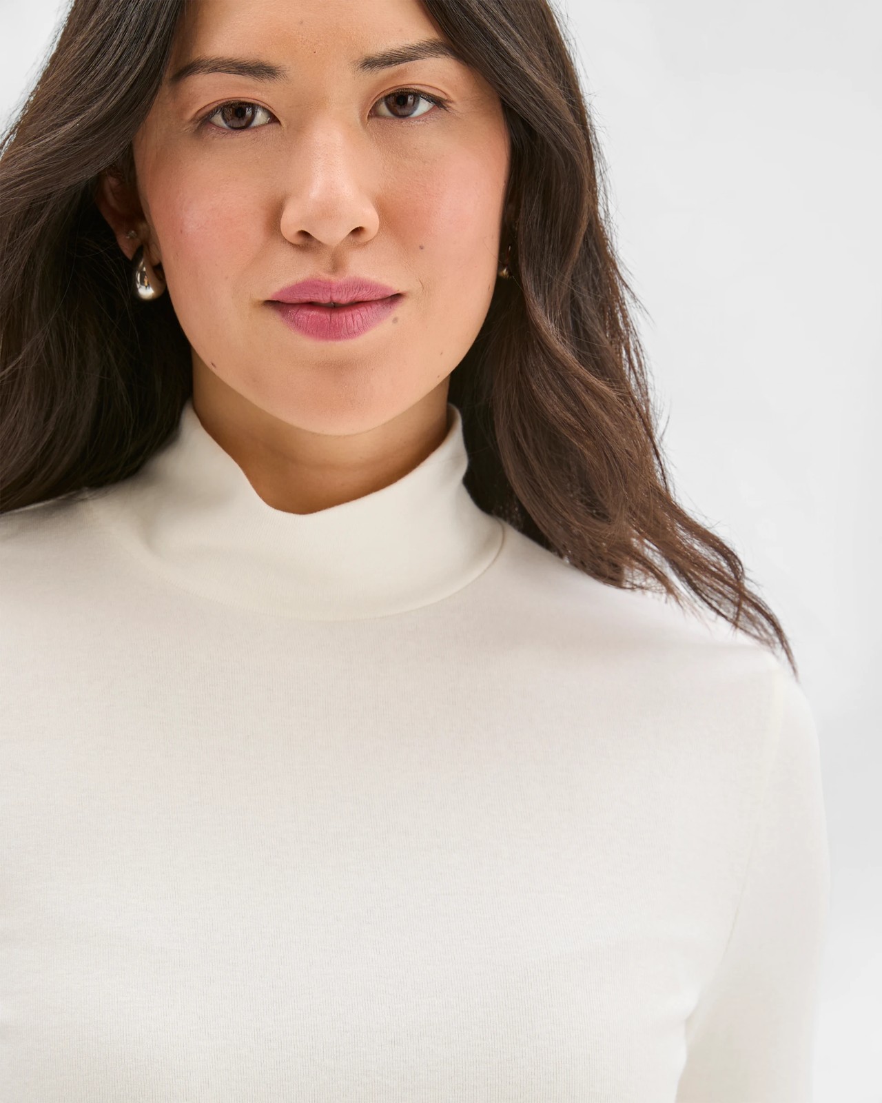 Soft Touch Long Sleeve Skivvy Top - Cloud Dancer 5 of 6