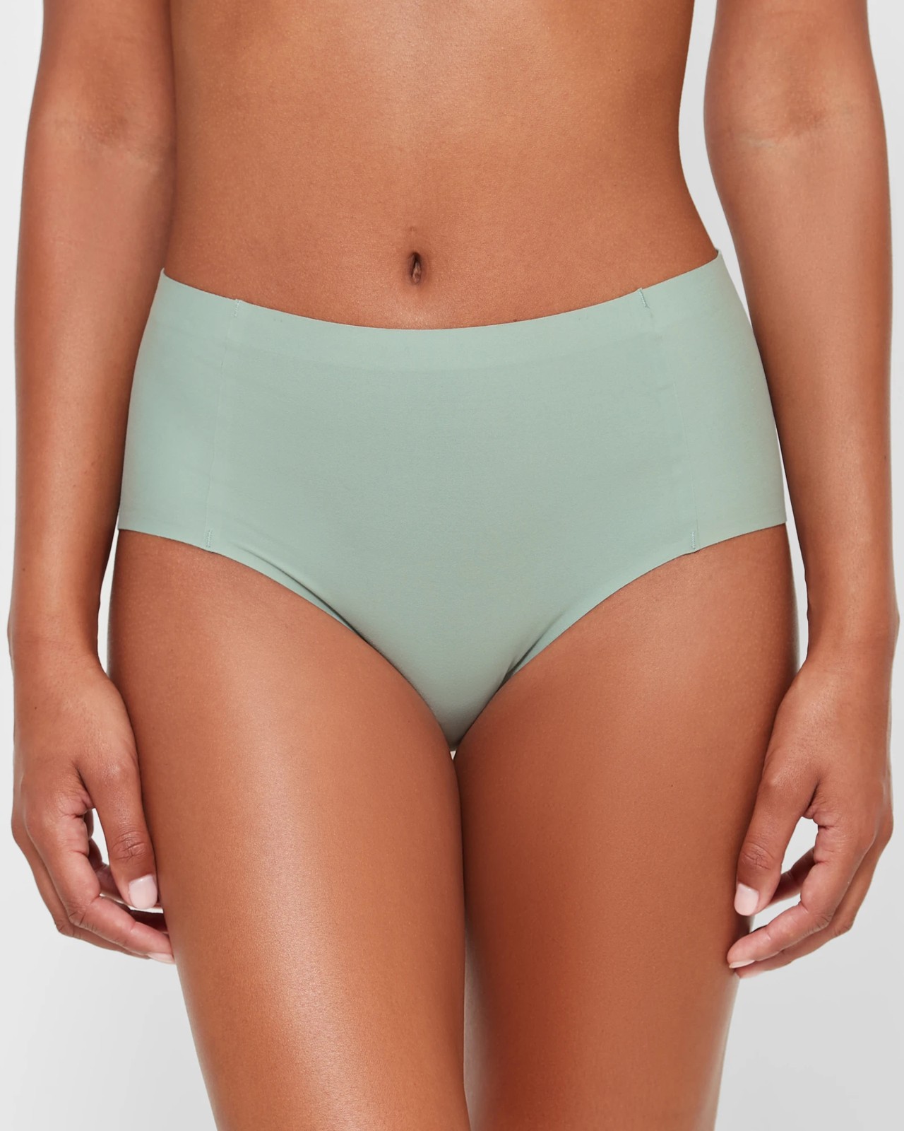 Brushed Precision Midi Briefs - Jadeite Green