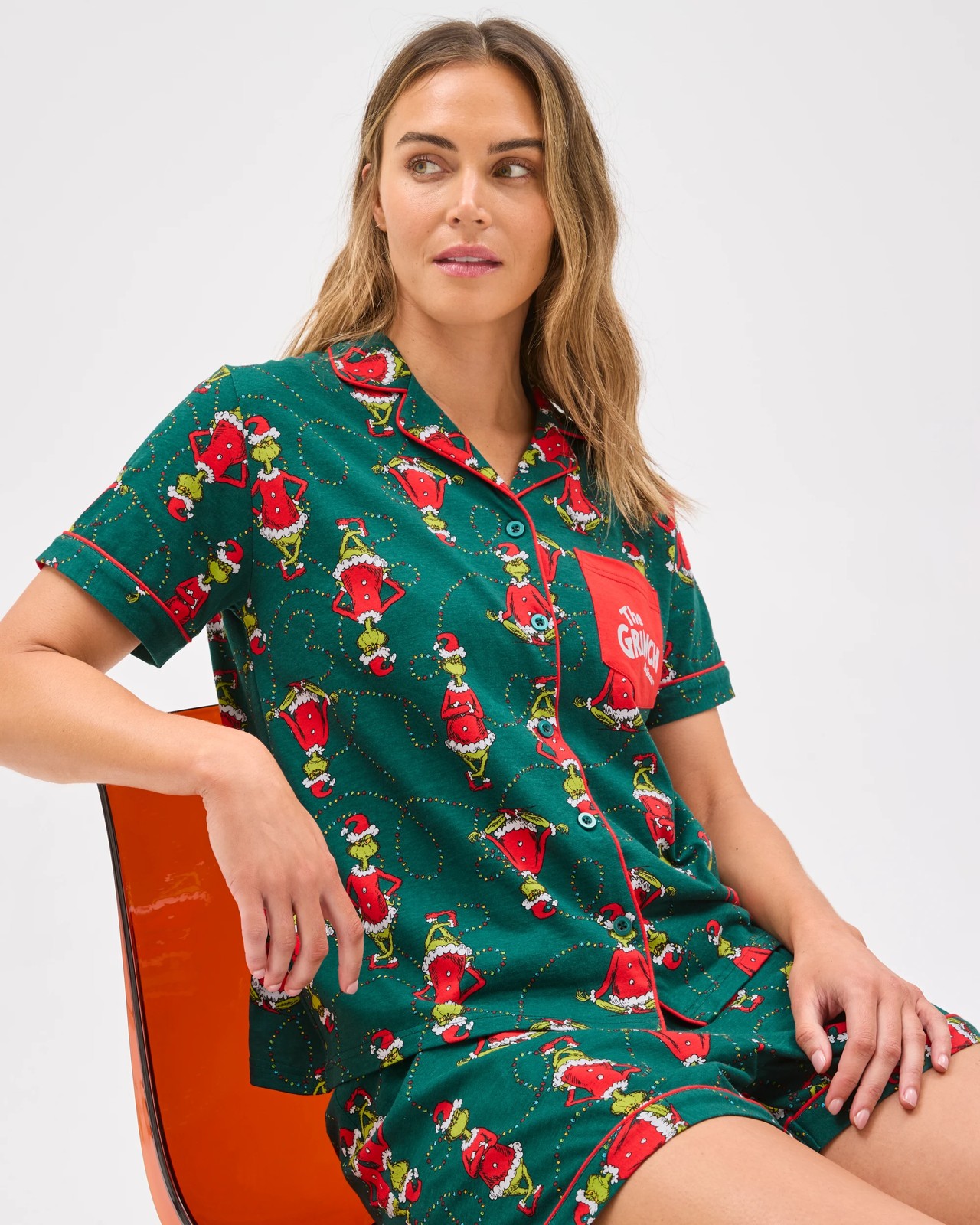 Family Matching Christmas Australian Cotton Womens Pyjama Set - Grinch 2 of 6