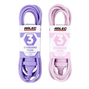 3m Arlec Standard Plug Extension Lead - Assorted product image