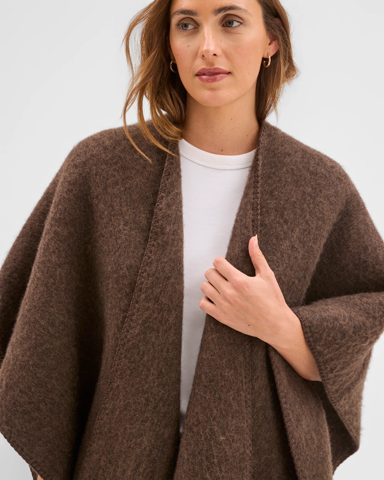 Brushed Blanket Stitch Poncho 5 of 5