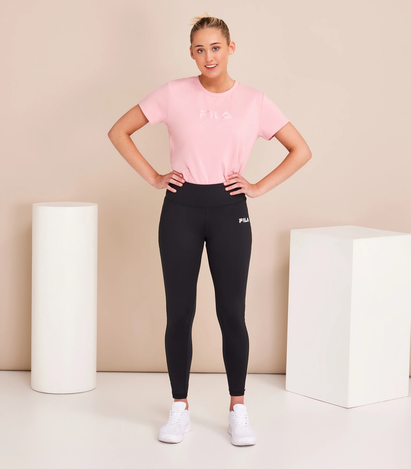 Pink fila clearance leggings