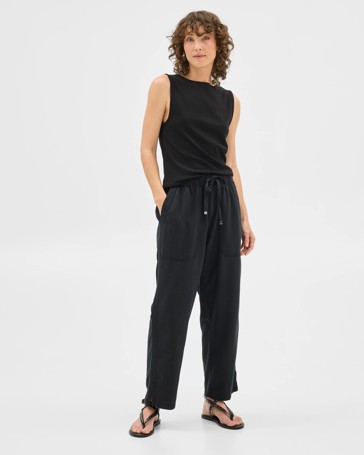 Straight Slub Pants