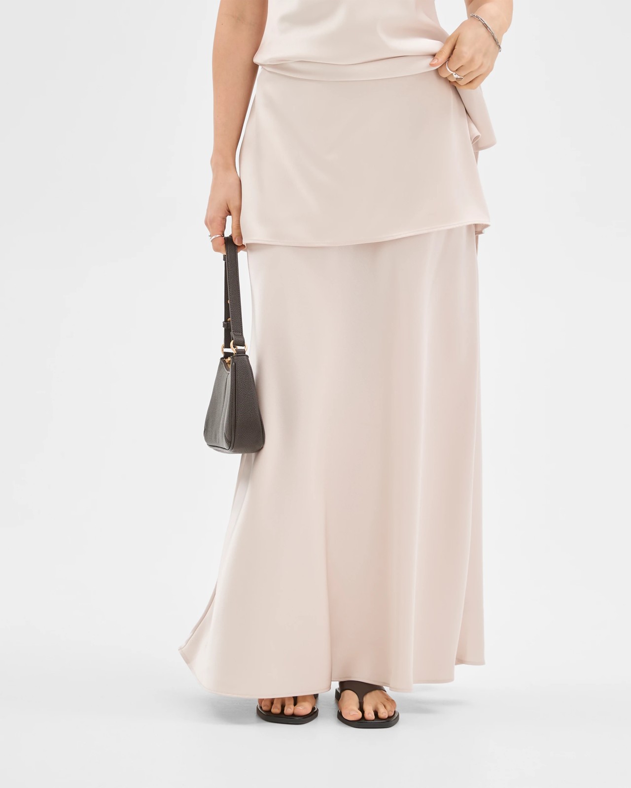 Lily Loves Satin Layered Maxi Skirt 4 of 5