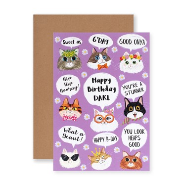 Connections from Hallmark Birthday Card - Multi Cats