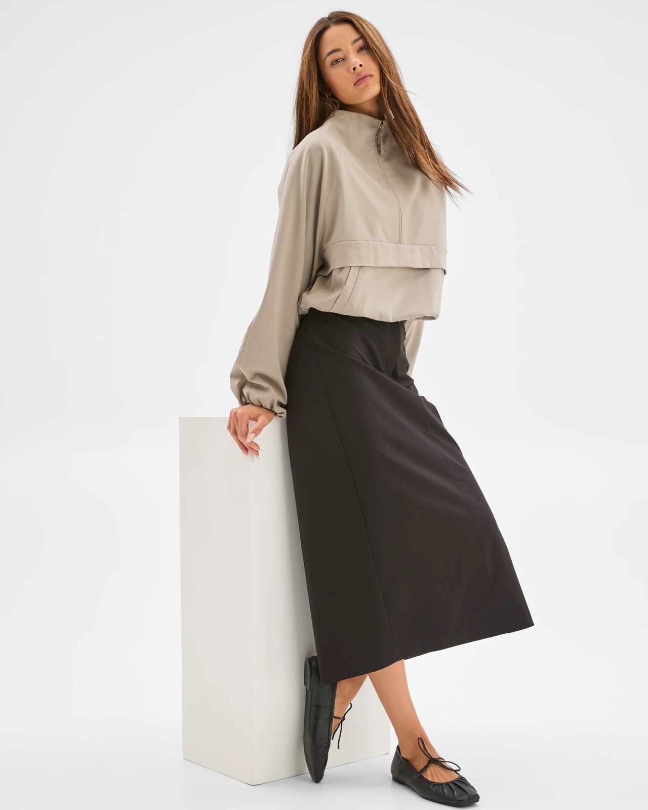 Lily Loves Column Midi Skirt - Black 3 of 6