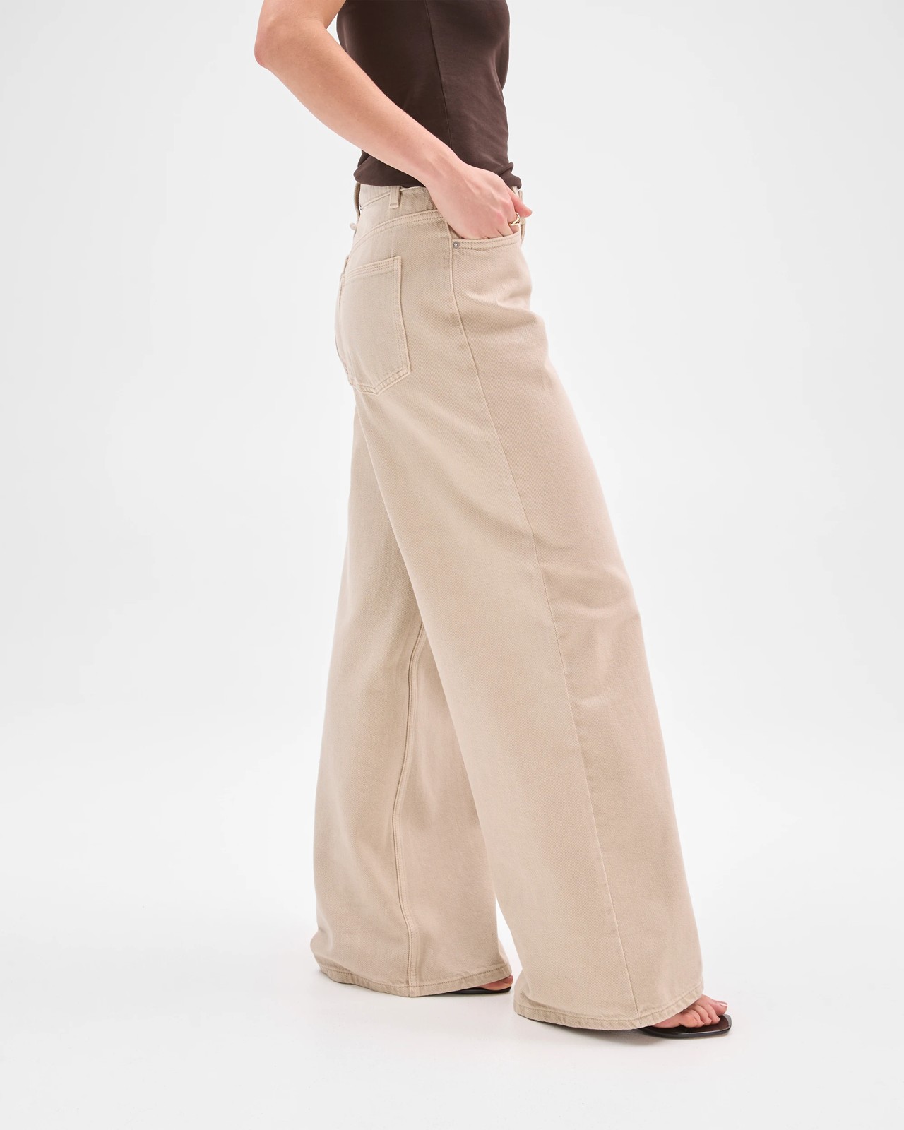 Lily Loves Australian Cotton Blend Wide Leg Denim Jeans 5 of 6
