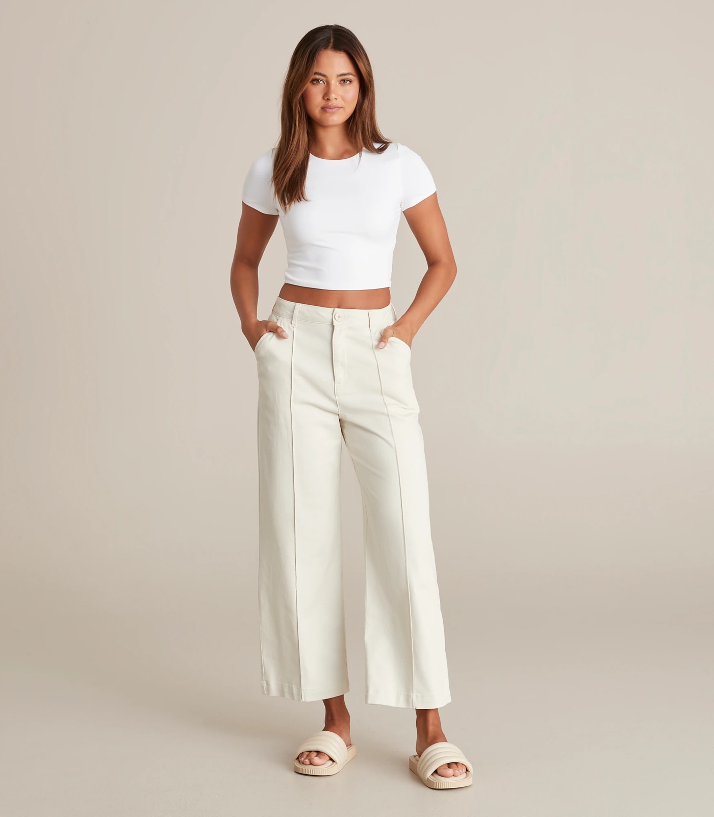 Wide leg crop outlet pants australia