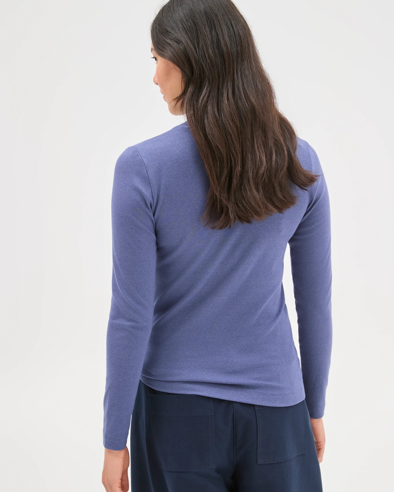 Soft Touch Long Sleeve T-Shirt - Blue Indigo 4 of 5