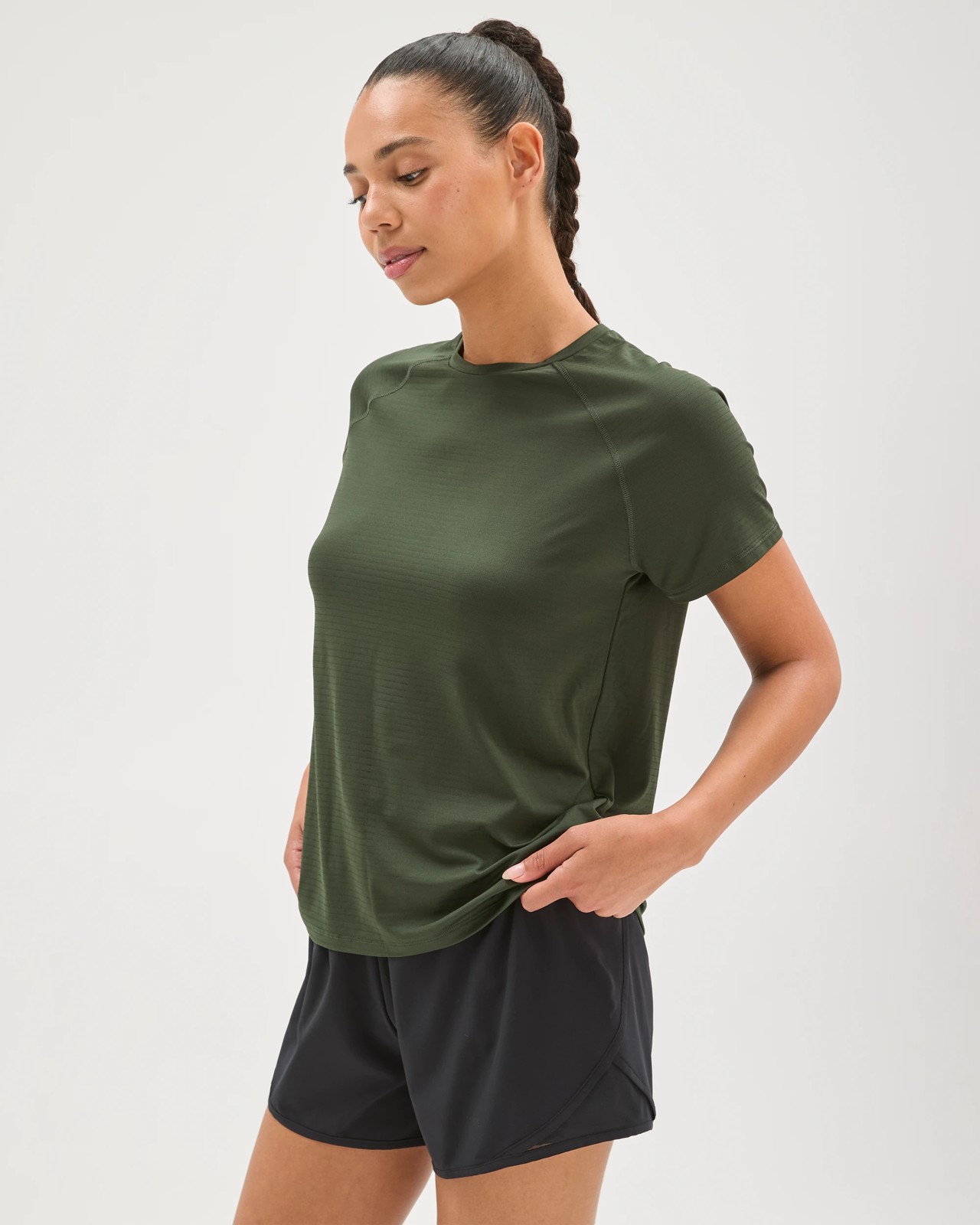 Active Performance Running Crew Neck T-Shirt - Dark Olive 5 of 6